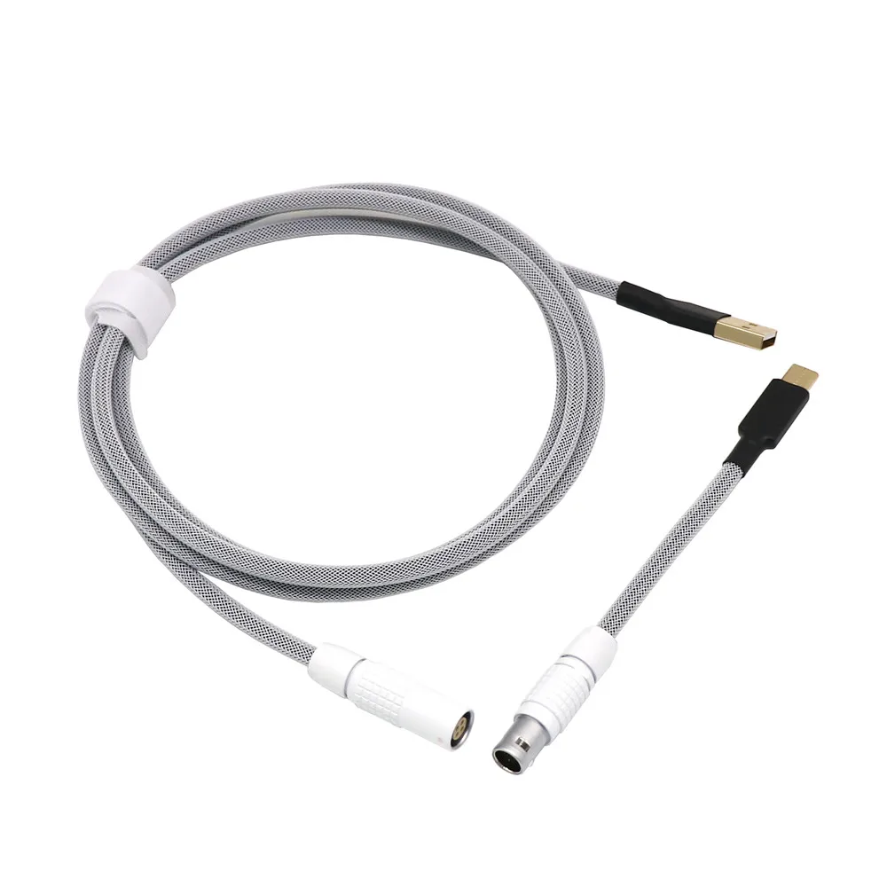 Aviador Duplo Sleeved Núcleos Paracord e Pet Preto Branco Ouro Anel ob tipo c Mini Micro Cabo para Teclado Usb Cabo ob 0b - Imagem 6