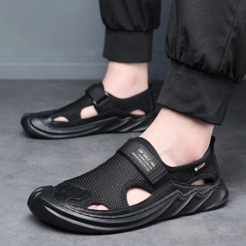 Summer Men Sandals Mesh Breathable Man Sneakers Mesh Casual Shoes Men Sneakers 2024 Men's Flats Outdoor Walking Shoes Size