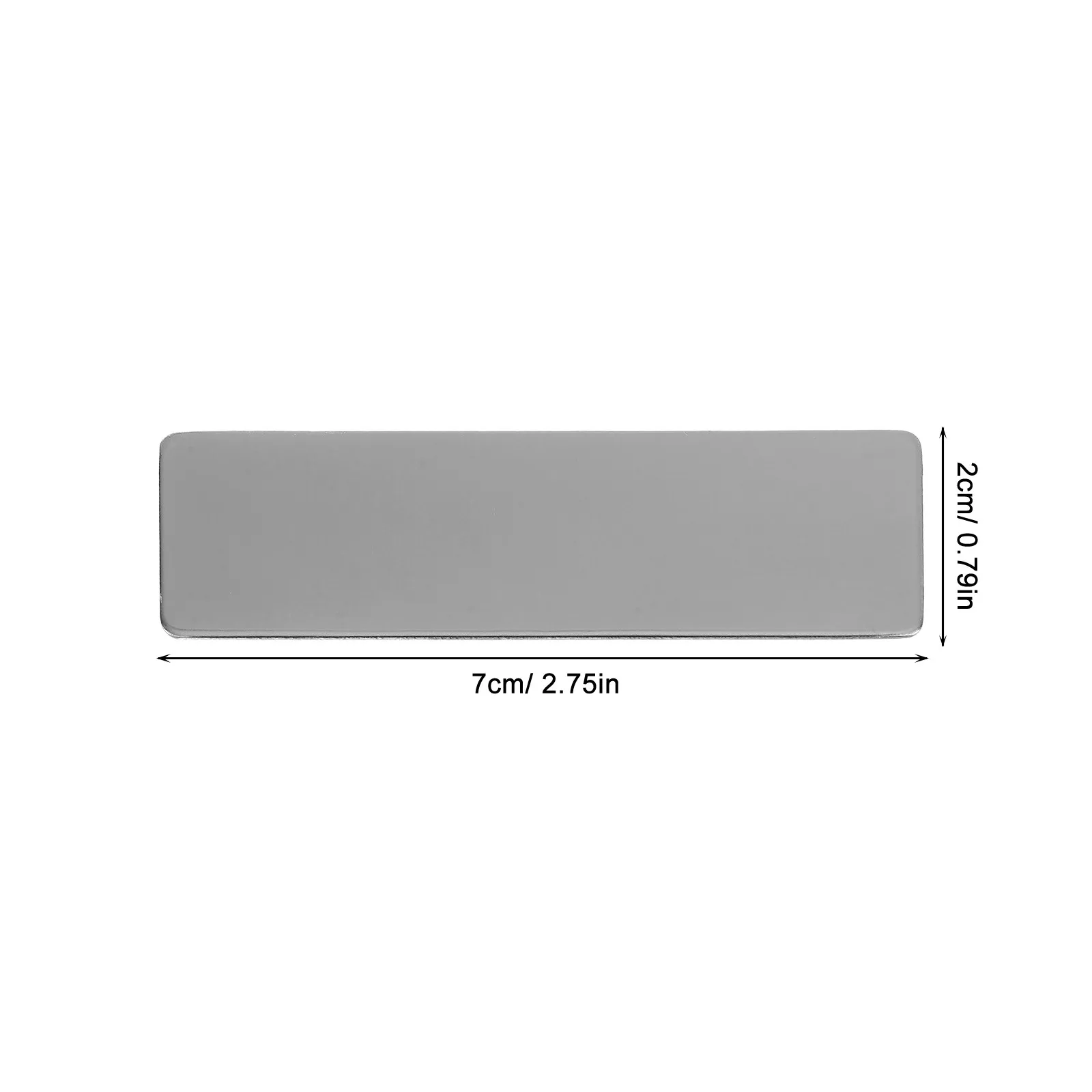 20Pcs 스테인레스 스틸 명판 각인용 빈 금속 태그 직사각형 배지 플레이트 DIY 사무실 이벤트 체스트 플레이트 재료