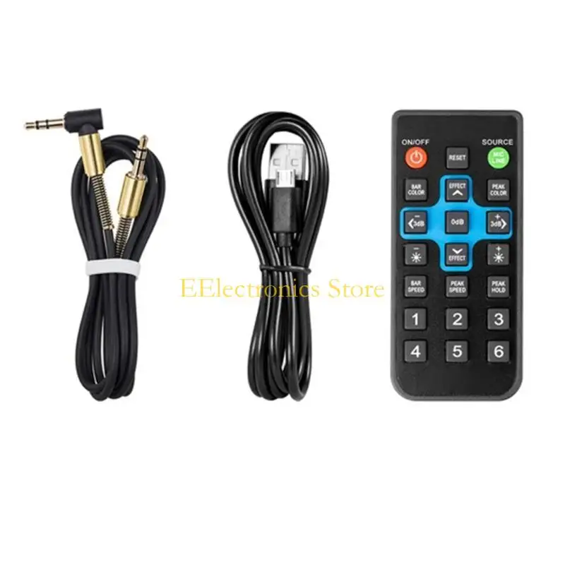 B03C LED 음악 스펙트럼 시각화 장치 스테레오 청각 분배기 2채널 사운드 동적 측정기