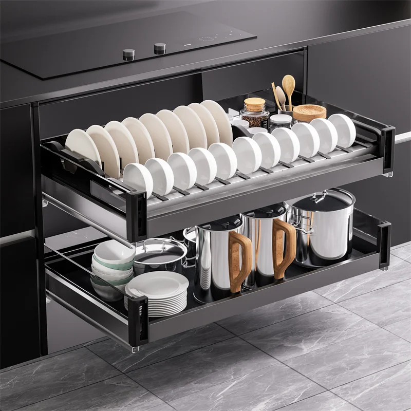 Organizer Utensils Dish Rack Drawer Sink Drain Slide Storage Kitchen ...
