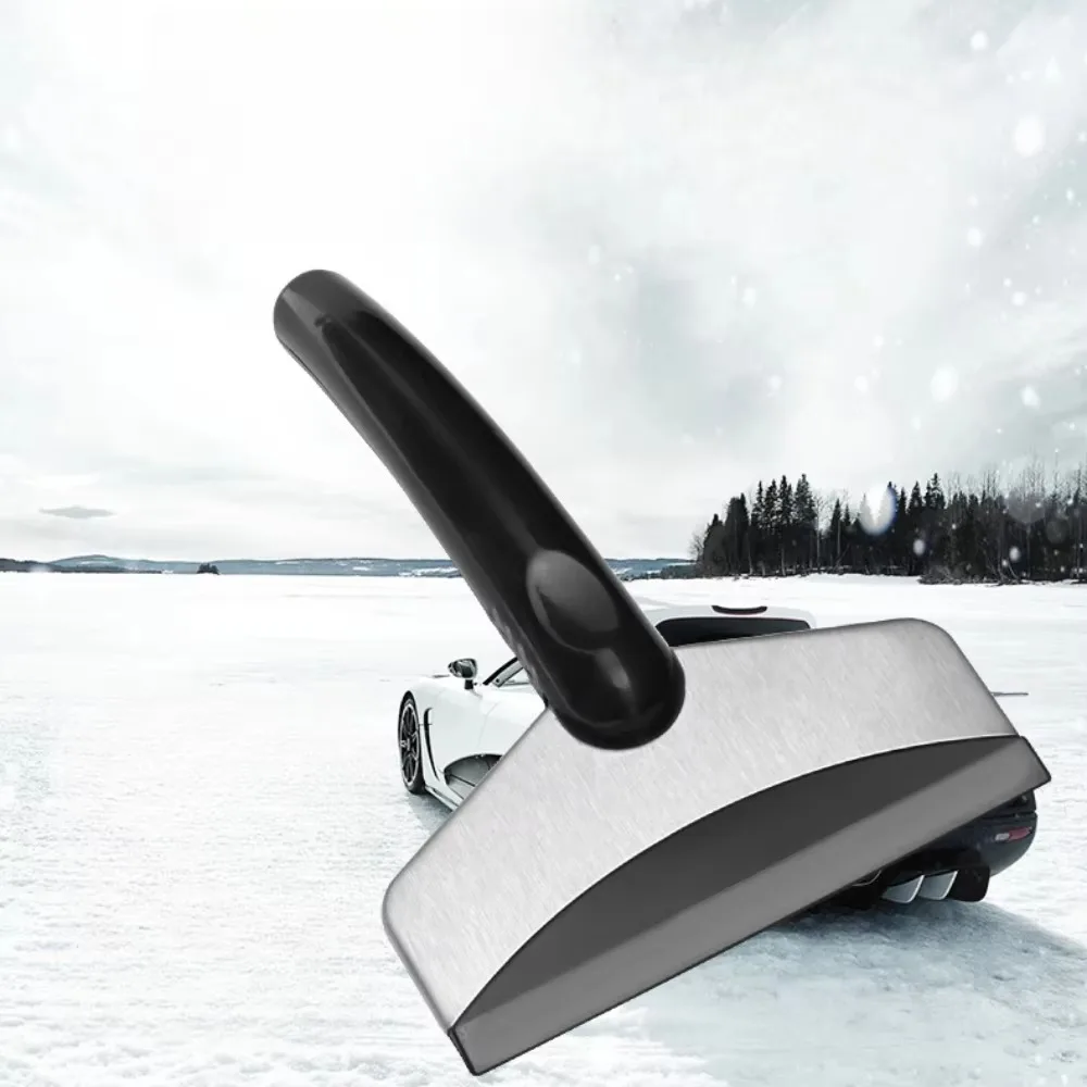 Car Ice Scraper Stainless Steel Snow Shovel Home Windshield Window Snow Removal Tools Durable Ice Scraper Car Winter Accessories