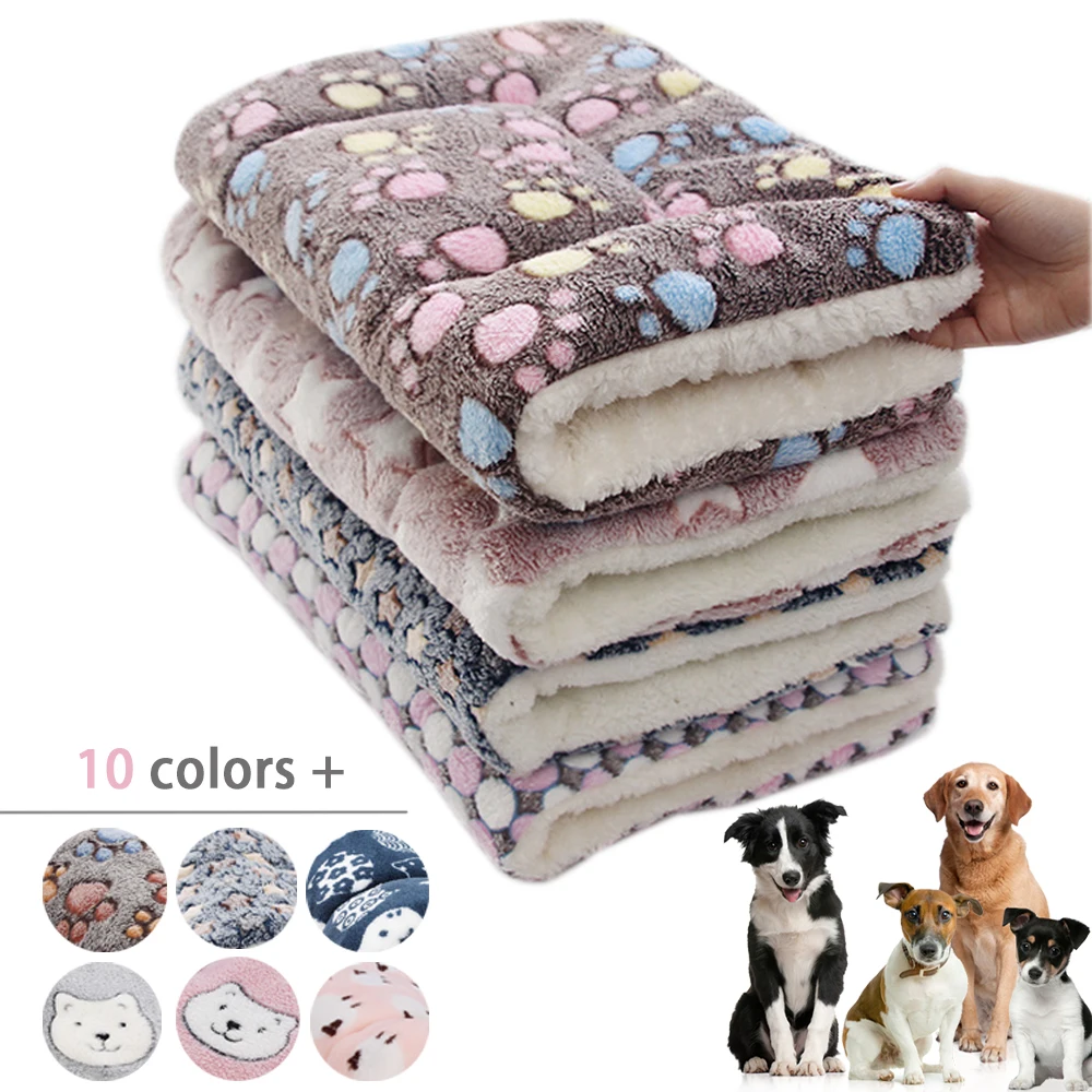 Thickened Pet Sleeping Mat Cat Bed Soft Fur Dog Bed Pet Blanket Mat Household Flannel Mattress Washable Warm Carpet Supplies