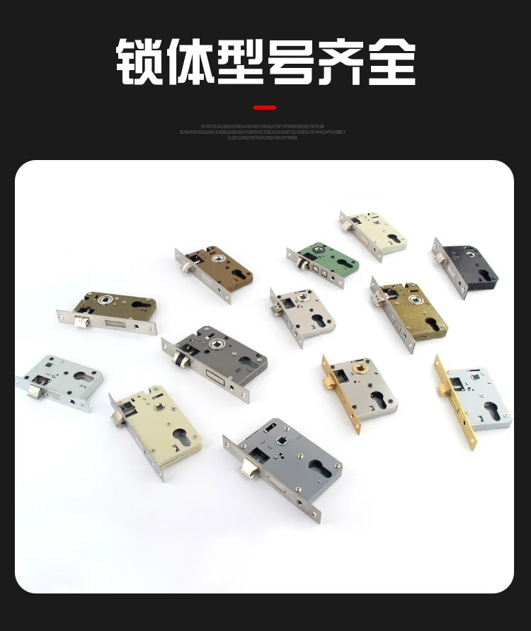Description Picture 3 of itemIndoor Universal Wooden Door Lock Body, Household Bedroom Silent Lock Tongue, Stainless Steel Lock Body, Lock Cylinder Accessory
