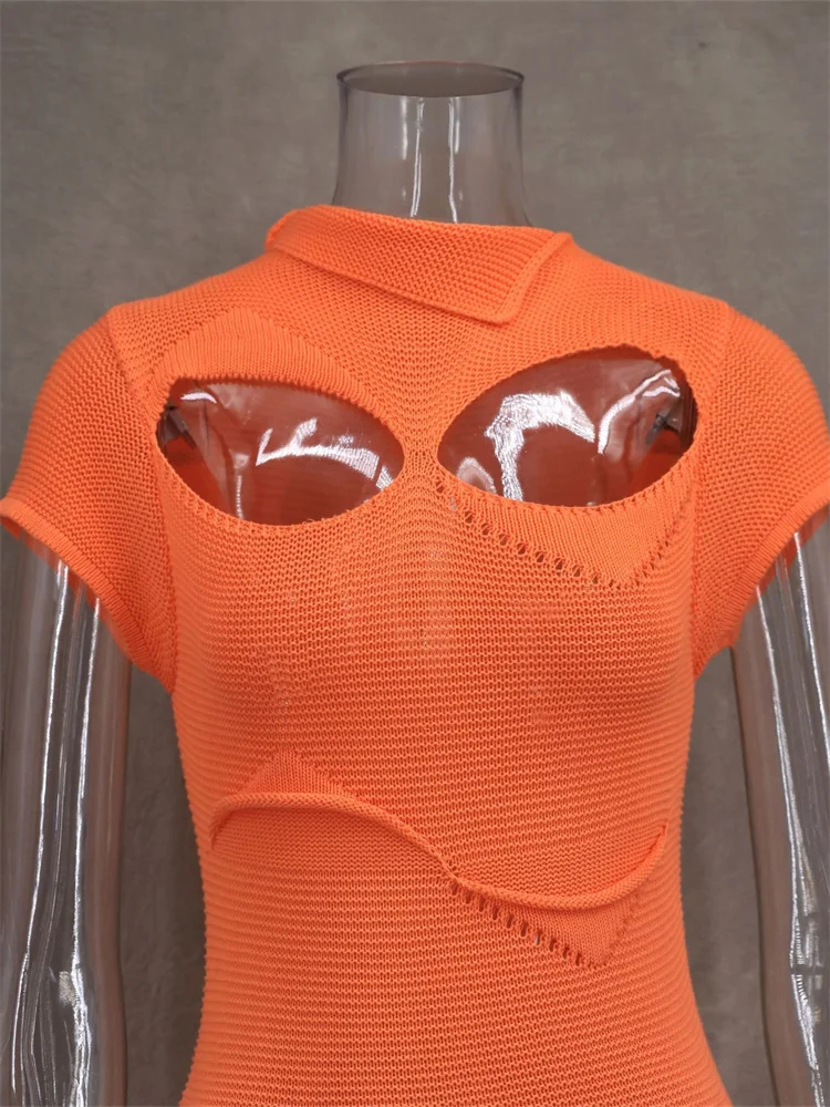 Wmstar Dresses for Women 2025 Wholesale Cross Neck Hollowed Out Black Fringed Knitted  Patchwork Maxi Dress Fashion Street Wear