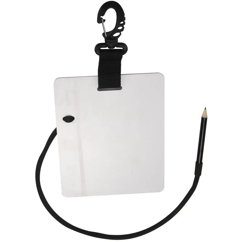 

New-Dive Underwater Writing Slate Diving Wordpad Gear Board With Swivel Clip And Pencil For Water Sports Diving Swimming