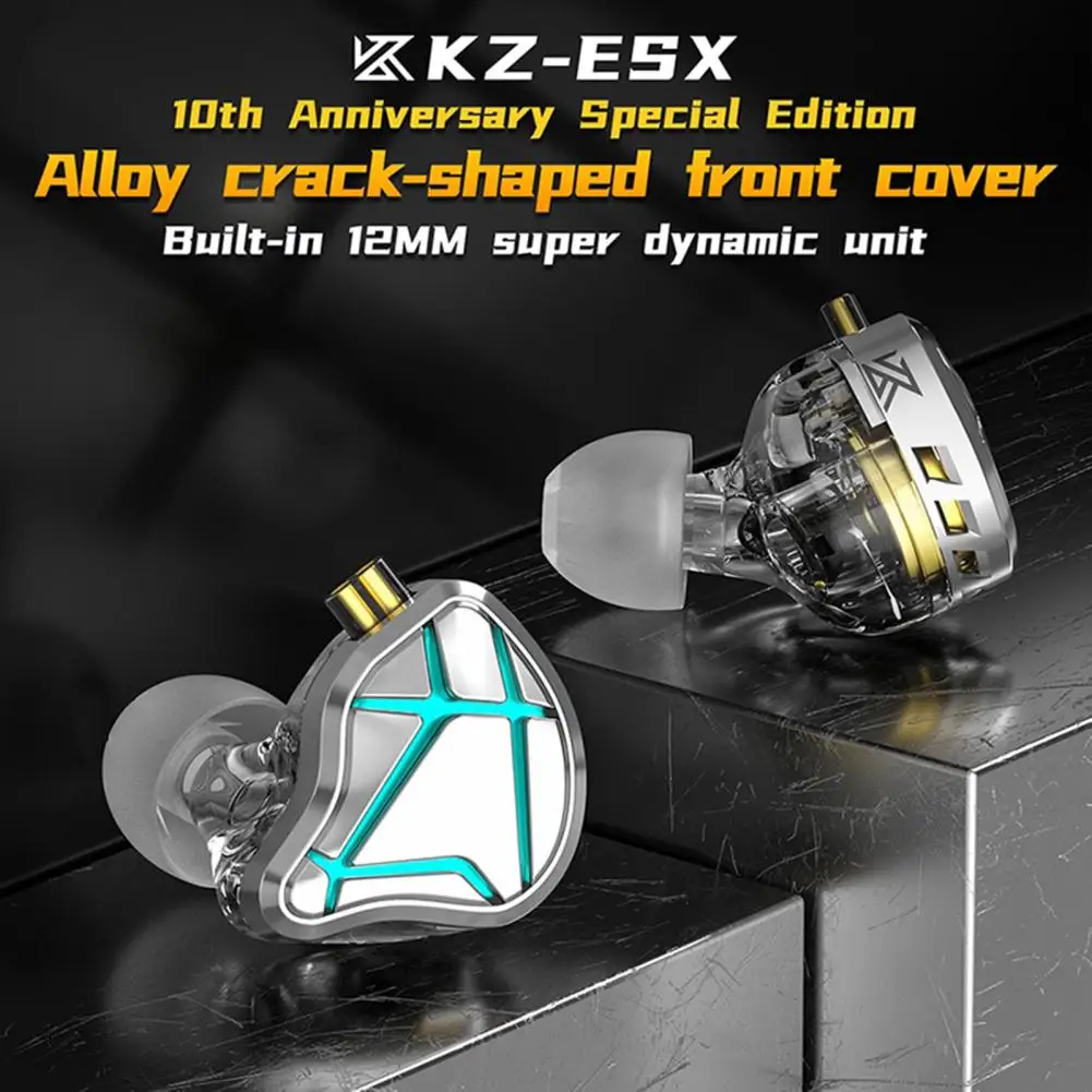 

KZ-ESX проводные наушники HIFI наушники высокой четкости мега бас Динамические гибридные наушники 2 Pin 3,5 мм внутриканальные Игровые наушники-вкладыши