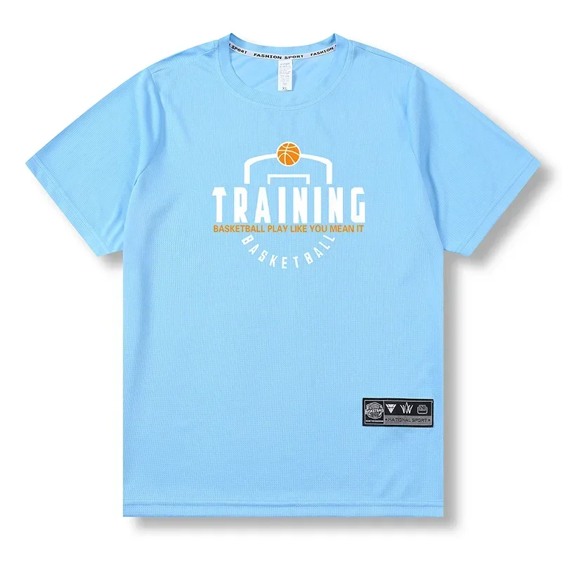 thumbnail image 1 of Camiseta de baloncesto para hombre y mujer, para correr, transpirable, de secado rápido, para gimnasio, fitness, tiro, entrenamiento, ropa de ejercicio, camisetas deportivas, 1 of 5