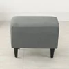 1PC Rectangle Ottoman Stool Covers Polar Fleece Stretch Elastic Footrest Cover Non-Slip Anti-Dust Footstool Slipcover Protector 4