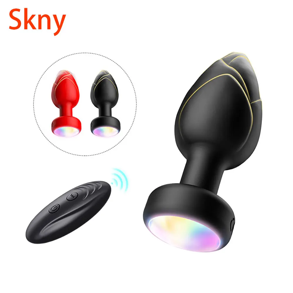 LED Licht Anal Vibrator Drahtlose Fernbedienung Butt Plug Männer Prostata-massagegerät Weibliche Vagina Masturbator für Erwachsene Sex Spielzeug