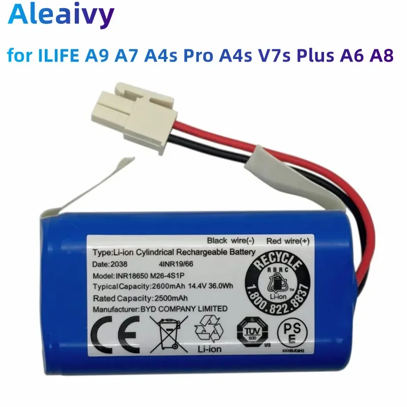 

New Original 14.8V 2600mah PX-B020 Battery Power Pack for ILIFE A9 A7 A4s Pro V7s Plus A6 A8 Robot Vacuum Cleaner 18650 Battery