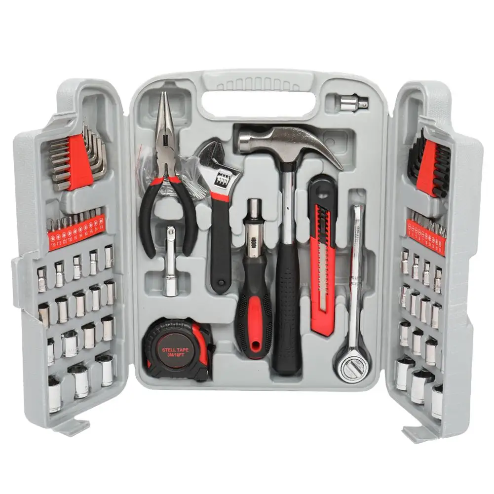 

186 Pcs Household Tool Set Carbon Steel Long Service Life Repair Tool Set With Storage Box For Shop Workplace