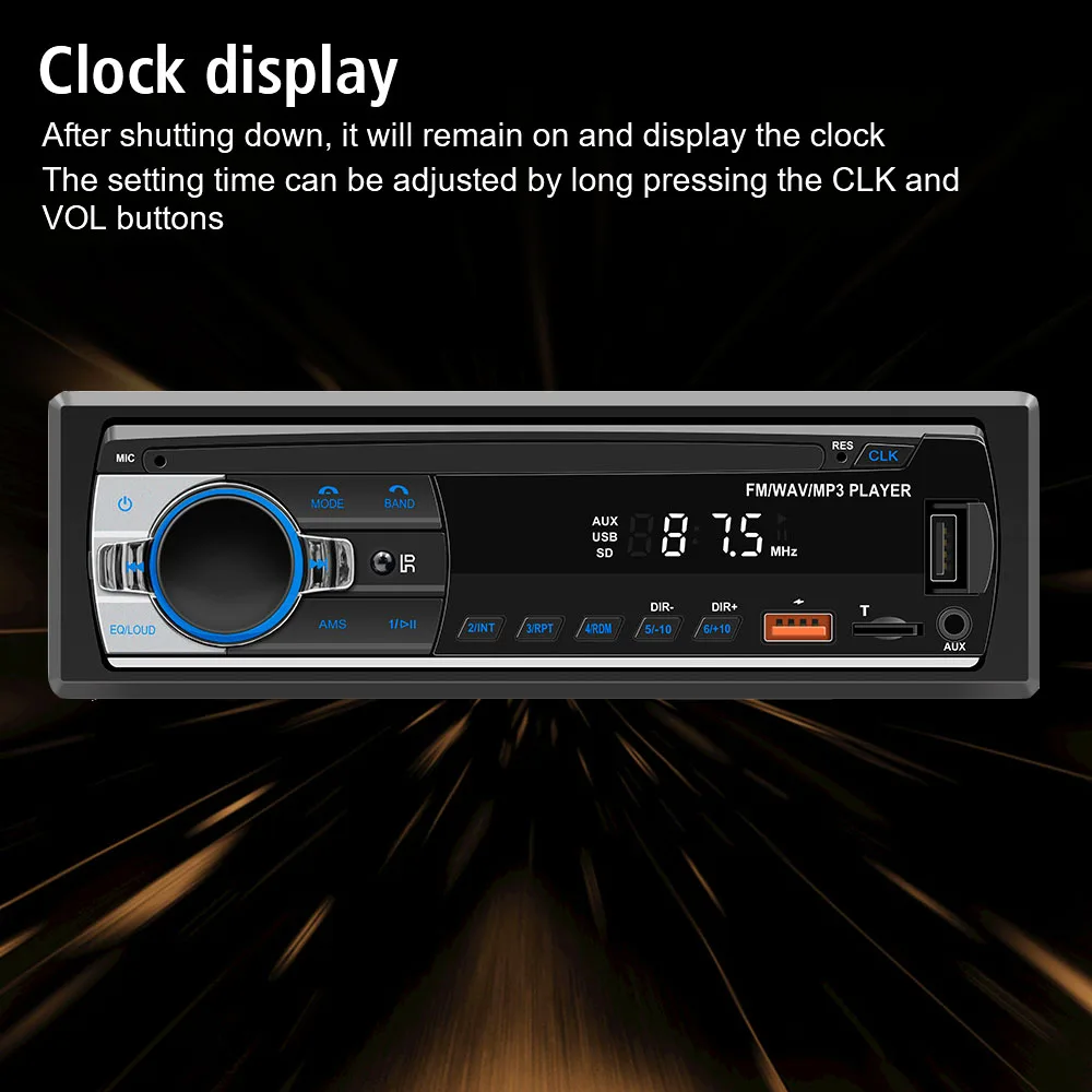 Car MP3 Player Car Radio Digital Bluetooth Audio Music Stereo Accessories Remote Control USB TF FM Receiver