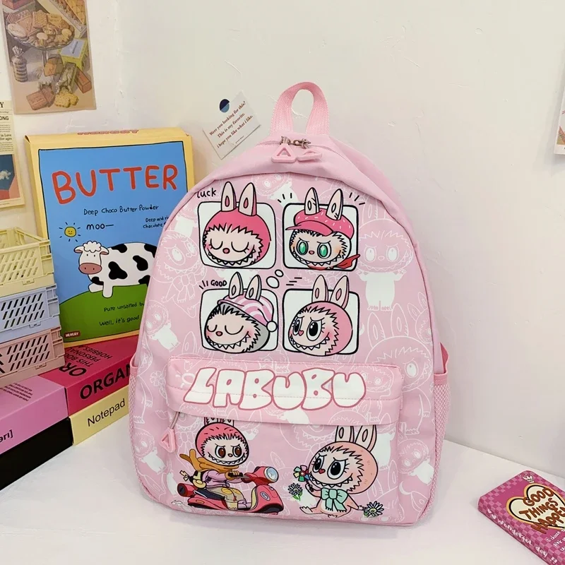 Labubu Large-Capacity Cartoon Anime Backpack – Cute Casual Nylon Schoolbag for Daily Travel & Commute 5