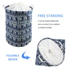 Large Free Standing Clothes Storage Pouch with Lid Toy Bag Bedroom Laundry Dirty Clothes Basket Drawstring Foldable Laundry Bag 1