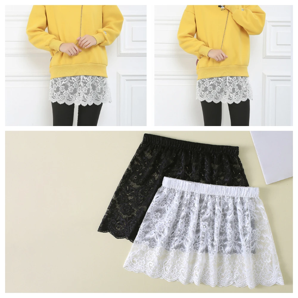 Mini Skirt Shirt Extender Adjustable Layering Fake Top Lower Sweep Hem  Skirt Hot