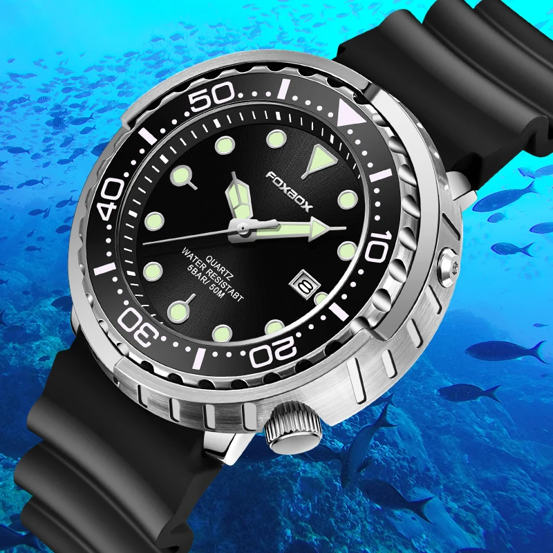 LIGE Watch for Men Top Brand Luxury Sports Diver Men's Watches 5Bar Waterproof Luminous Clock Military Wristwatch Reloj Hombre