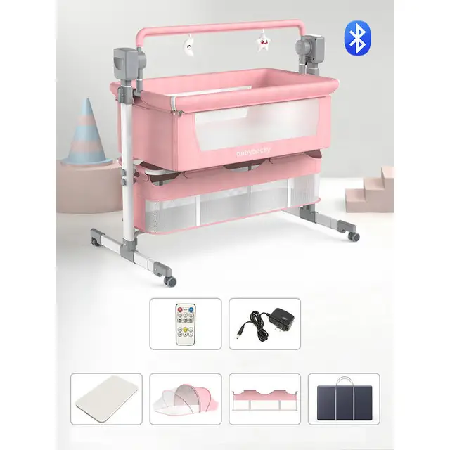 Newborn Electric Cradle Rocking Chair, 3 Timer 5 Swing Modes