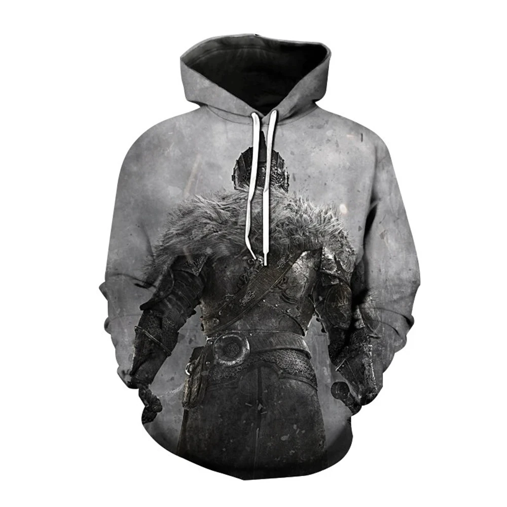 thumbnail image 1 of Sudadera con capucha para hombre con estampado 3D del juego Dark Soulsborne, estilo informal de calle de gran tamaño, para juegos de rol, moda de manga larga, 1 of 4