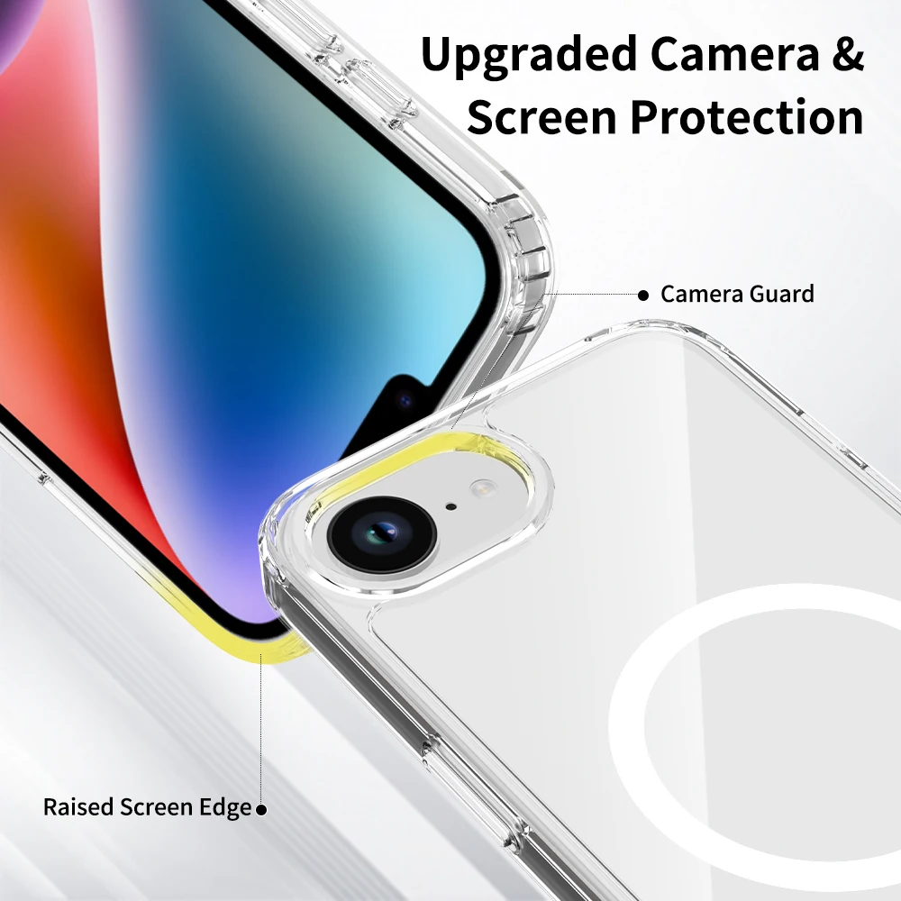 Crystal Clear MagSafe Compatible Phone Case - Premium Accessory Cover