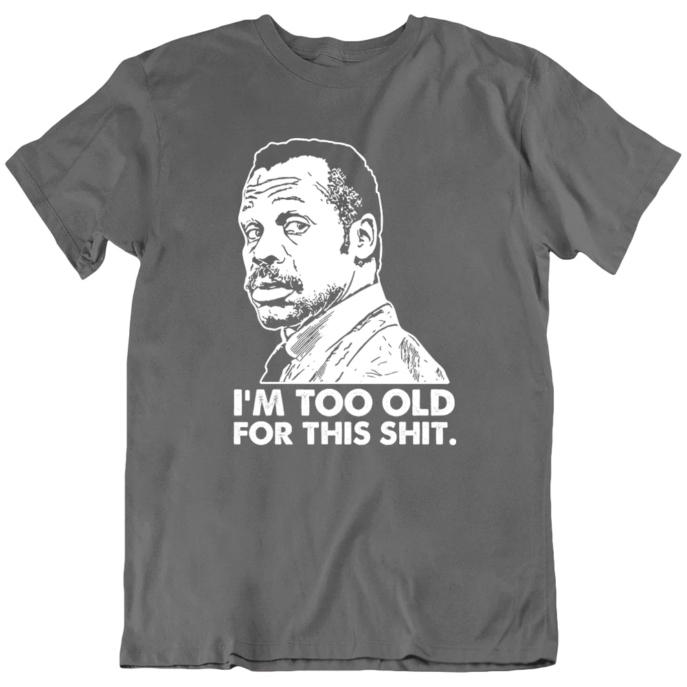 Я слишком стар для этой ретро-футболки с длинным или коротким рукавом в стиле 1920-х с фильмом Дэнни мертвой оружия