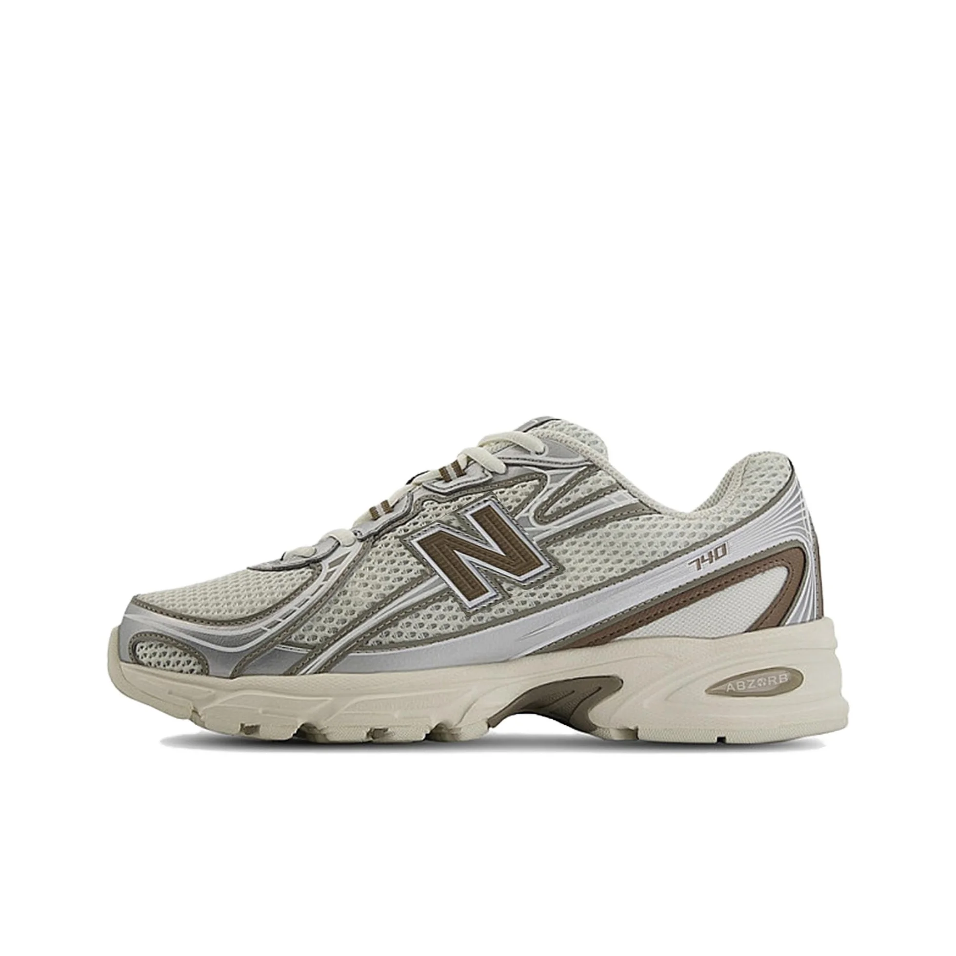 New Balance NB 740 V2 Chaussures de course basses unisexes Beige Argent U740MU2 1