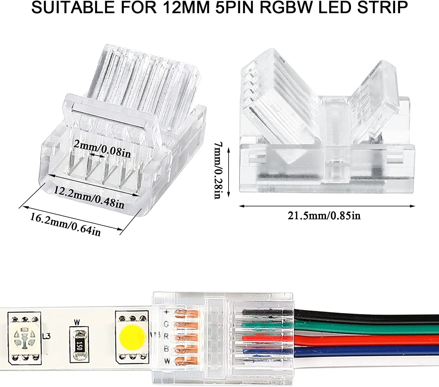 90° Grad Ecke für 12mm RGBW+CCT LED Strips 6 pol, 0,88 €