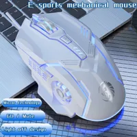 F7 Wired 6 Keys Mouse Colorful Lighting Gaming and Office For Microsoft Windows and Apple IOS System 4