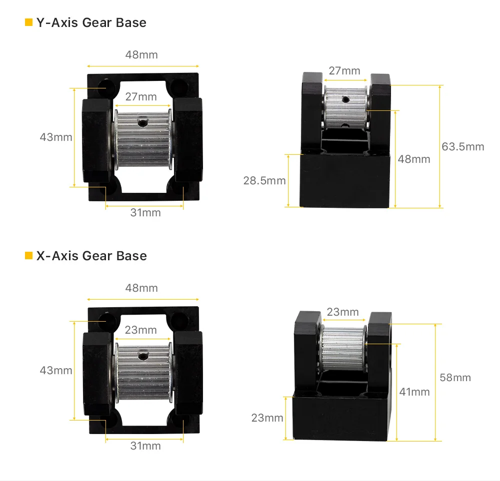 Cloudray LC Gear Base Set Maschine Mechanische Teile Führungsschiene Set für Co2-Lasergravur-Schneidemaschine – Detail 4
