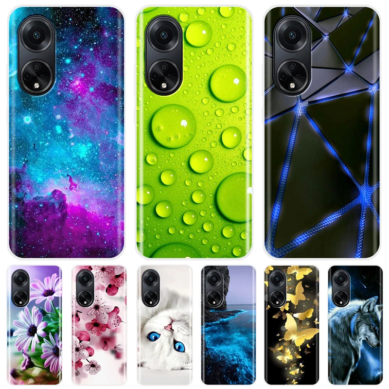 Cover Per Oppo A98 5G, Custodia Trasparente Con Disegno In Rilievo - Morbida TPU Antiurto, Supporta Ricarica Wireless