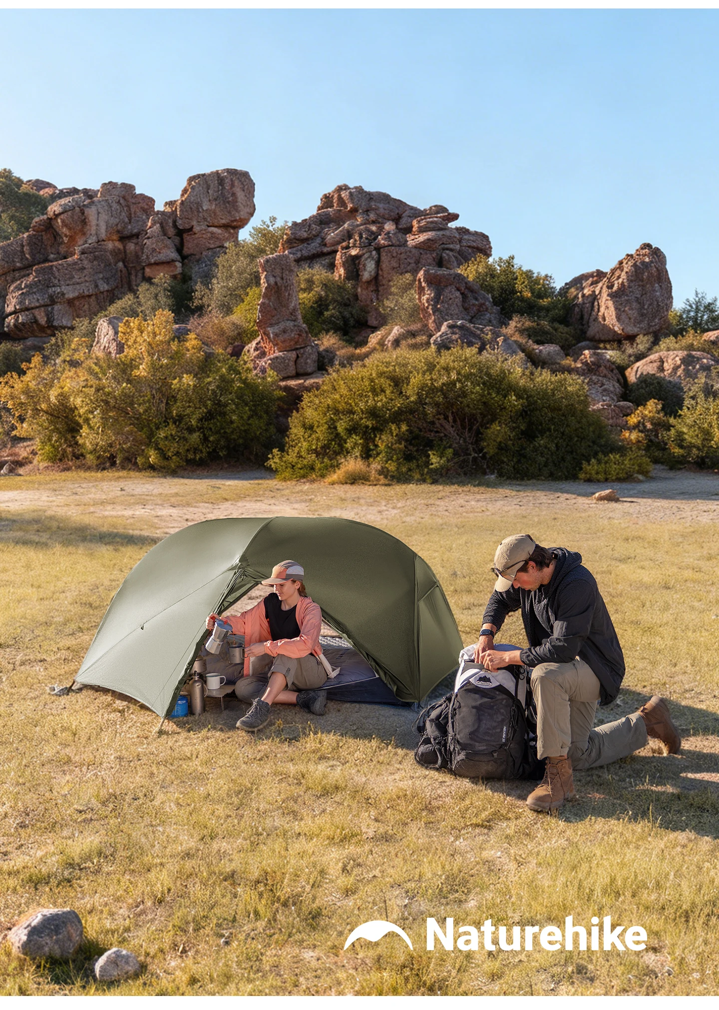 Naturehike Mongar Pro Ultraleichtes Zelt für 1–2 Personen, 20D-Nylon, doppellagig, wasserdicht, leicht, für Camping, Wandern, 3-Jahreszeiten-Zelt – Detail 13