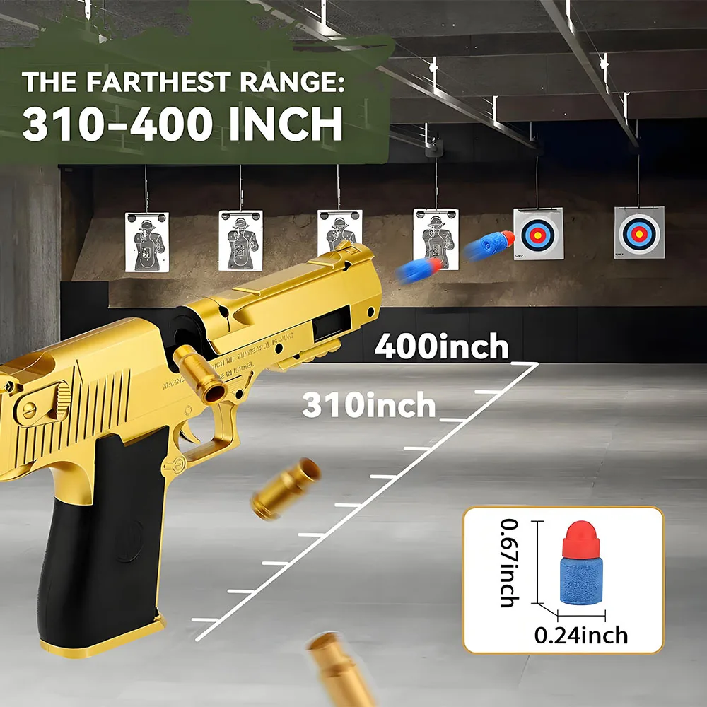 Shell Ejection Desert Eagle Toy Gun for Kids