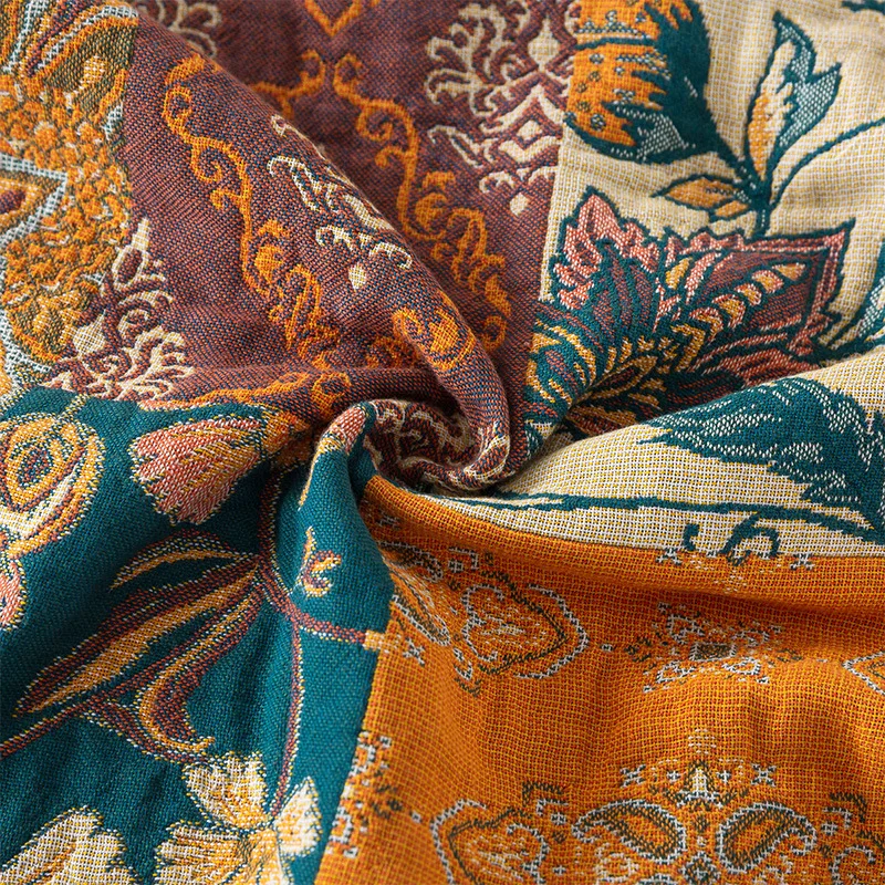 Bedspread On The Bed Cotton Gauze Throw Blanket Large Size Thicken Double Bed Cover Quilts Bohemian Sofa Towelling Coverlet