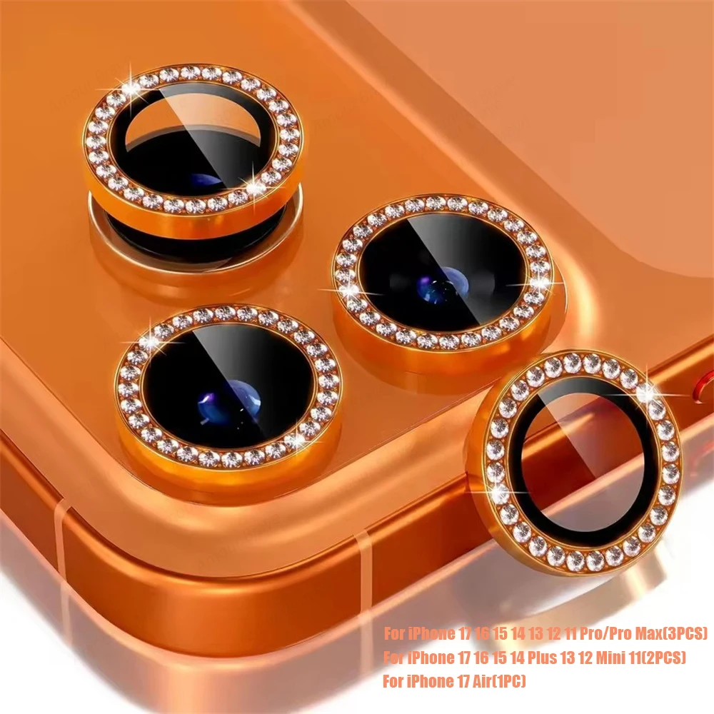 Diamond Glitter Camera Lens Protector with Metal Ring