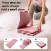 Eco-Friendly TPE Foldable Yoga Mat Double-Sided Non-Slip Travel Fitness Exercise Mat for Pilates and Floor Workouts 3
