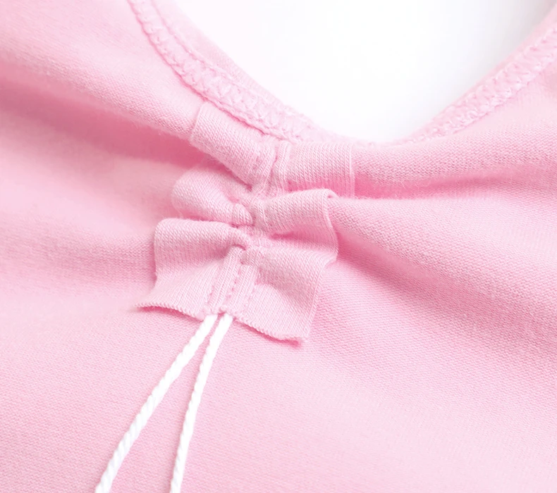 Langarm Ballett Trikot Mädchen Baumwolle Tanz Body Brust Kordelzug Gymnastic Trikot Kleinkind Ballerina Outfits Dancewear – Detail 10