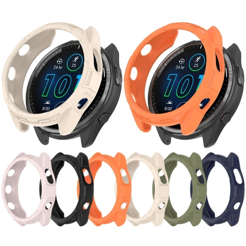 

Smartwatch Anti Dust Case Waterproof Shockproof Housing Sleeve Frame Bumper-Shell TPU-Suitable for Garmin-Forerunner 965