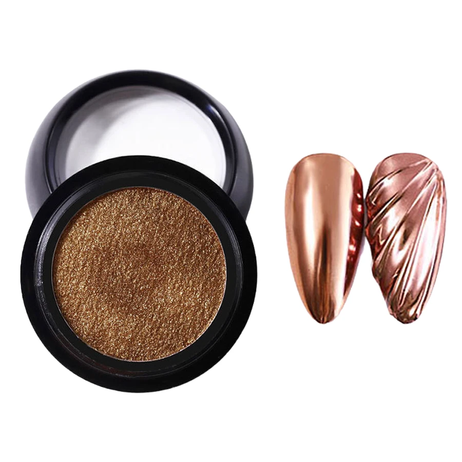 Spiegel Chrom Nagel Glitter Pulver Rose Gold Silber Metallic Pigment Solide für UV Gel Polnisch Nail art Dekoration – Detail 16