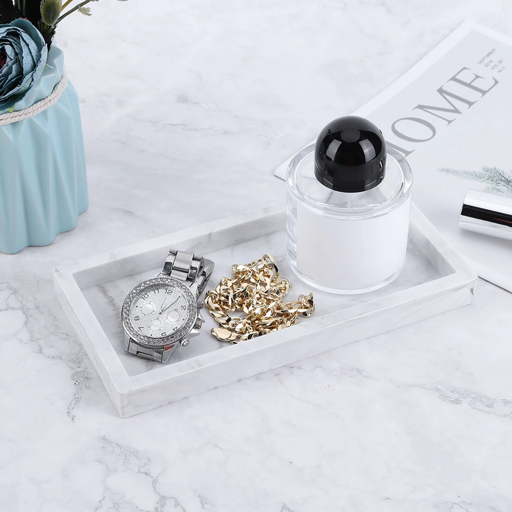 Silicone Dresser Vanity Tray Slip-Resistant Jewelry Ring Dish Lightweight Countertop Organizer Multipurpose Bathroom Accessories