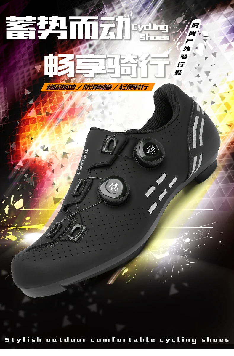 Chaussures de cyclisme professionnelles pour hommes, baskets d'extérieur antidérapantes pour vtt, respirantes, autobloquantes, à crampons de sport  18