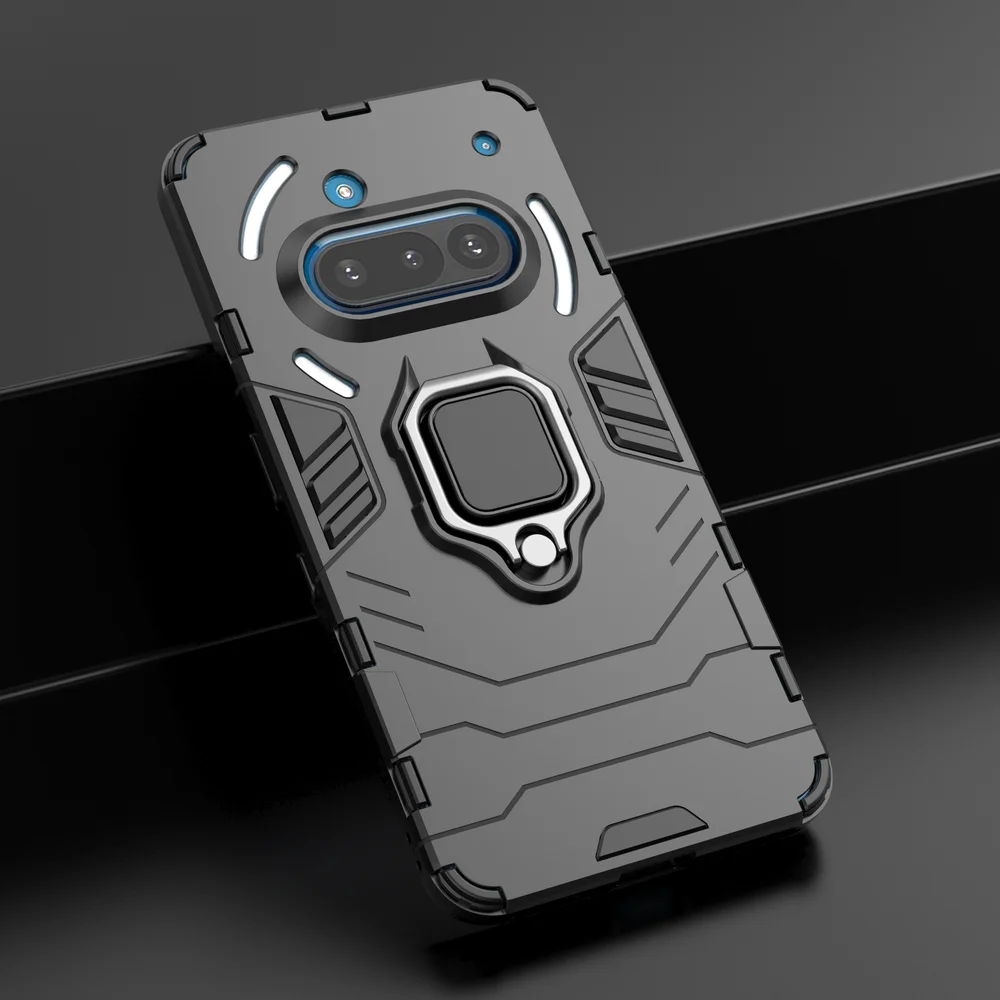 2-in-1 Ring Holder Heavy Duty Phone Case with Hard PC TPU Material