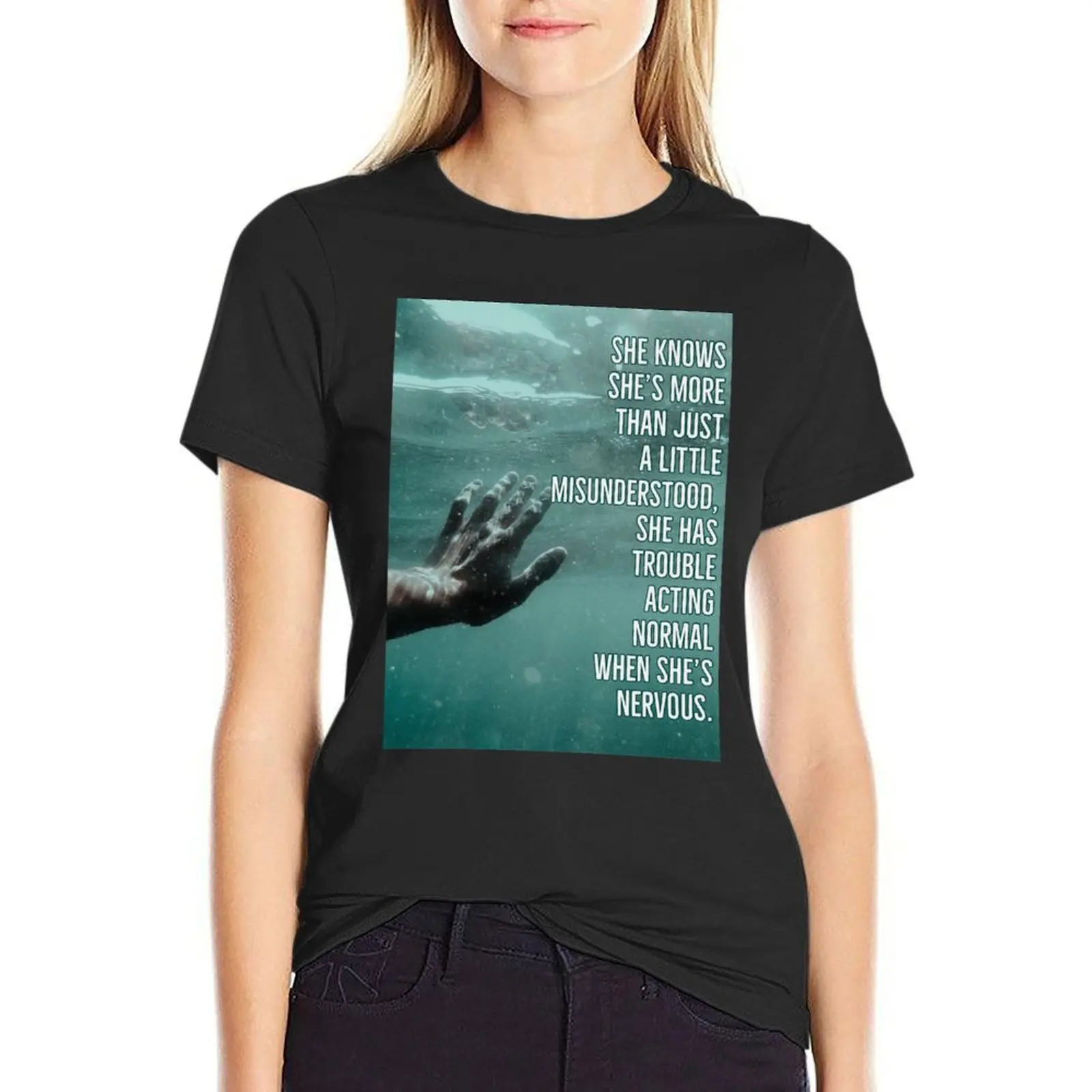 

Round Here lyrics T-Shirt plus size tops cute clothes t shirts for Womens