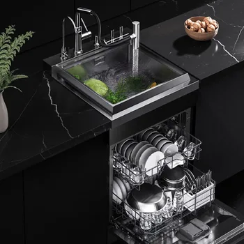 Integrated Sink Dishwasher 2025 Kitchen Sink With Dishwasher For Smart Home Appliances Automatic Ultra Dish Washing Machine Lava