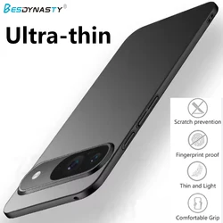 Sleek Matte Black Slim Hard Case - Ultra Thin and Durable Back Cover for Pixel 9 Pro (Black)