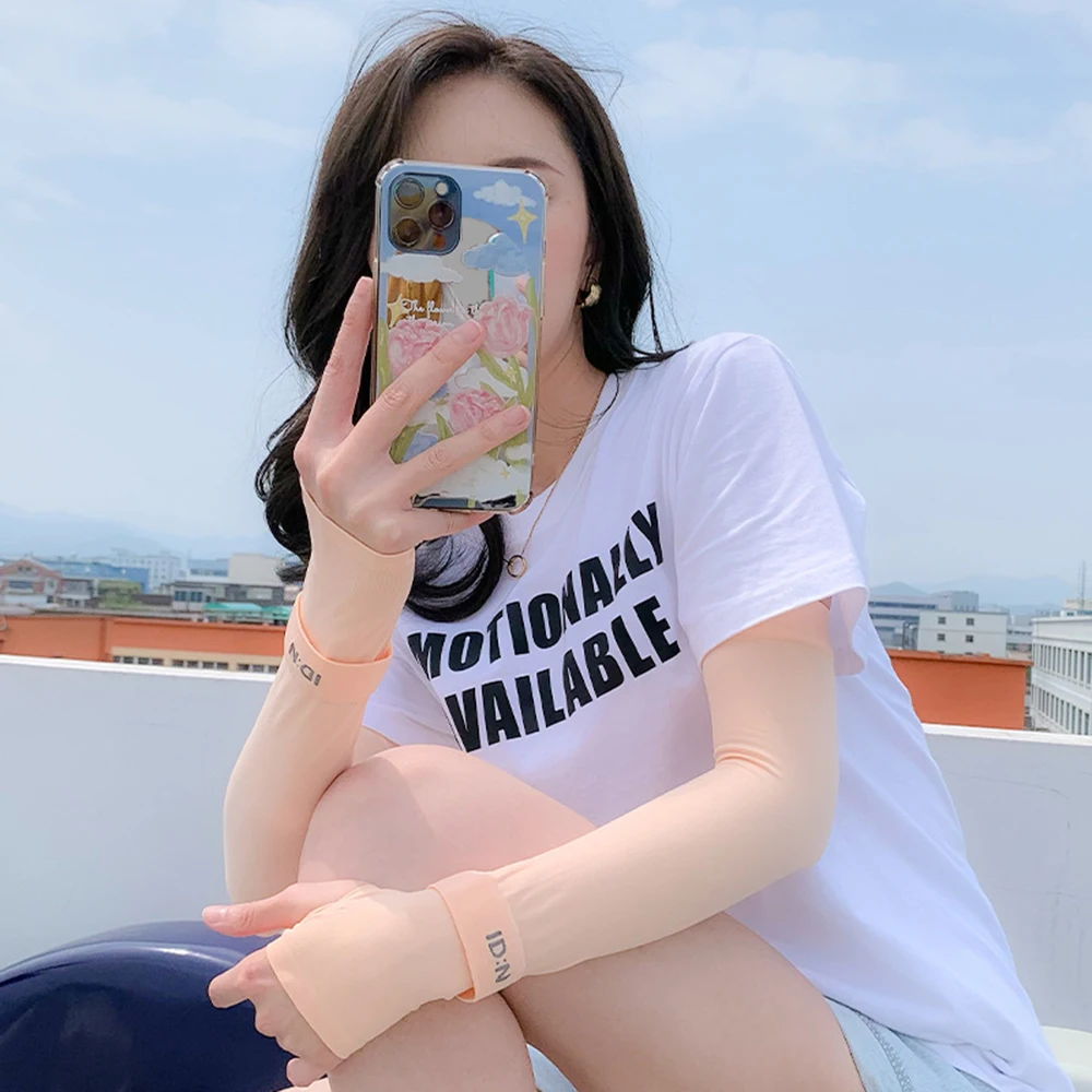 

Мужские и женские ледяные шелковые рукава, солнцезащитные манжеты, защита от солнечных ожогов, чехол на руку, наружная модель, обогреватель, безпальцевые велосипедные перчатки