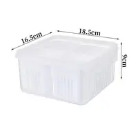 Boîte de rangement pour réfrigérateur, 4 grilles, aliments, légumes, fruits, organisateur de réfrigérateur, panier de vidange, viande, oignon, gingembre, bac à légumes transparent 6