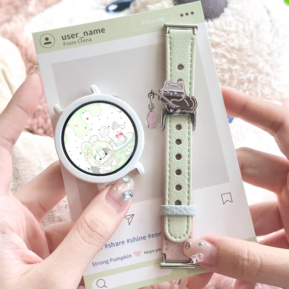 Elegant Women's Leather Loop Watch Band - 20mm, 18mm, 22mm Strap Options