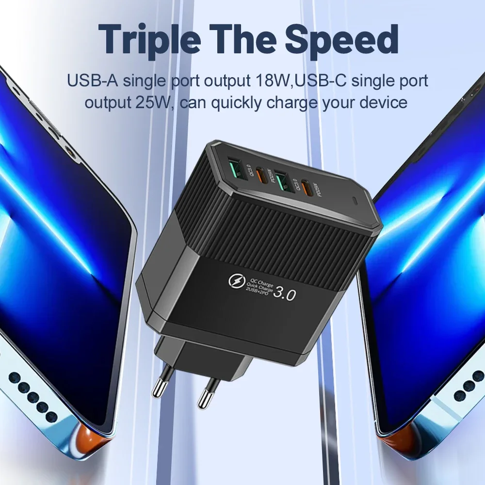 USB C Charger Muti 4 Ports PD Type C Fast thumbnail 11