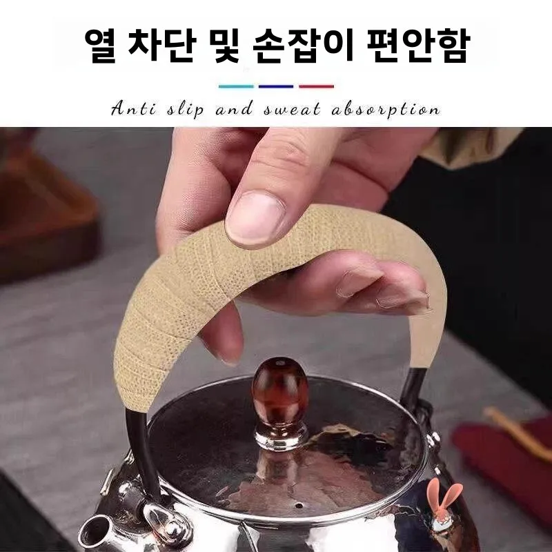 실버 티팟 손잡이 장갑 내열 천 물 끓이는 냄비 철제 냄비 단열 패드 티팟 열 보호 매트