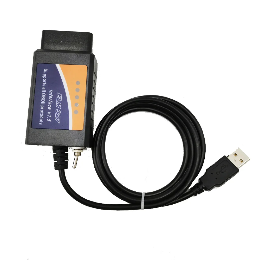 Obd2 Scanner Obd Code Reader System Diagnostic Tool Car Diagnostic Cable Best ELM327 V1.5 USB Switch PIC18F25K80 Chip HS-CAN / MS-CAN For FORScan elm327 v1.5 For Ford OBD2 Diagnostic Scanner